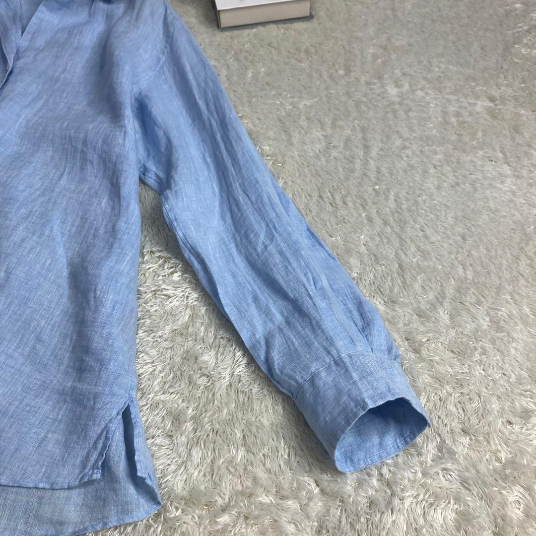 訳あり美品✨24SS ドゥーズィエムクラス　リネン ウォッシュシャツ　衿ワイヤー