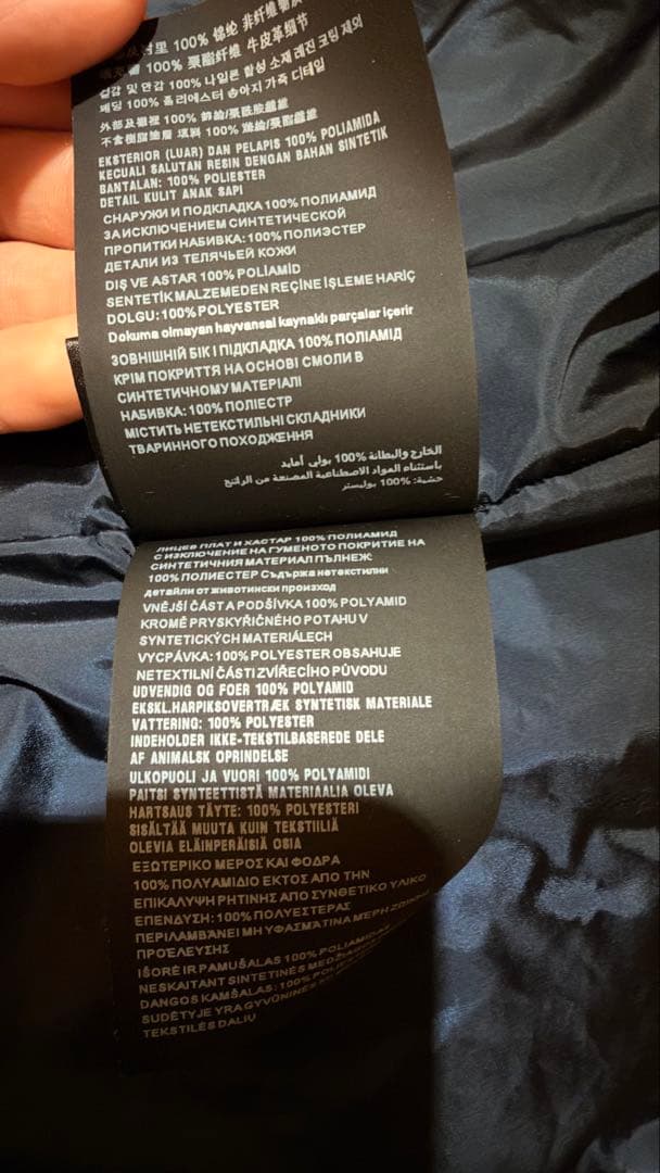 PRADA ナイロンジャケット 中綿 ネイビー三角ロゴ アウター ブルゾン