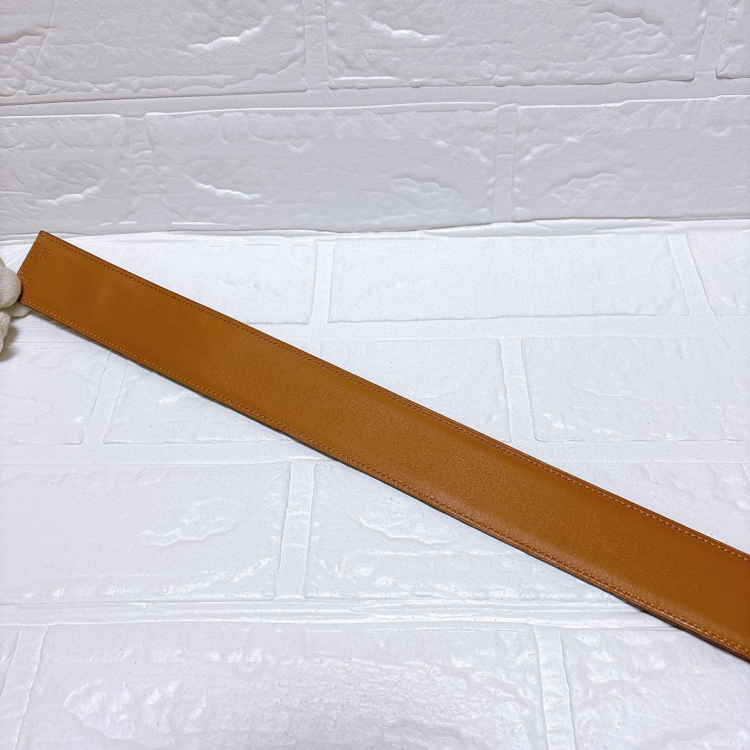 HERMES エルメス コリエドシアン メドール ベルト ブラウン×ゴールド