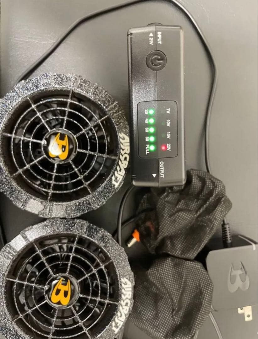 バートル カラーファン22Vバッテリーセット エアークラフト美品