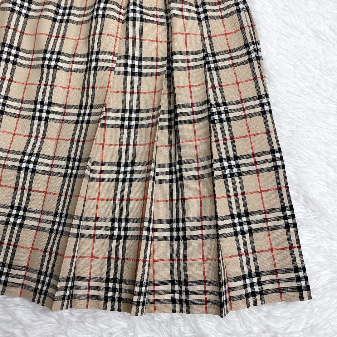 極美品✨バーバリー 巻きスカート プリーツ ノバチェック ベルト 160A M