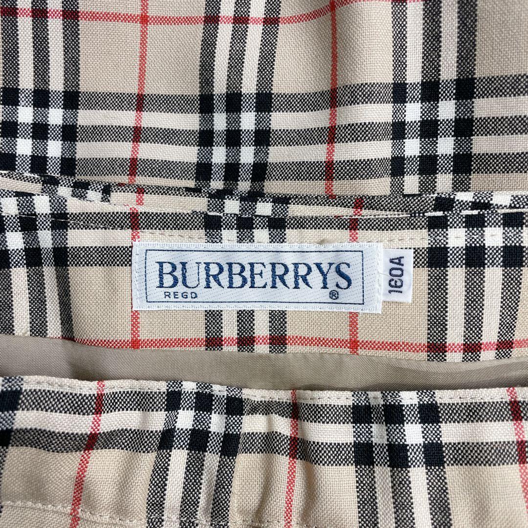 極美品✨バーバリー 巻きスカート プリーツ ノバチェック ベルト 160A M