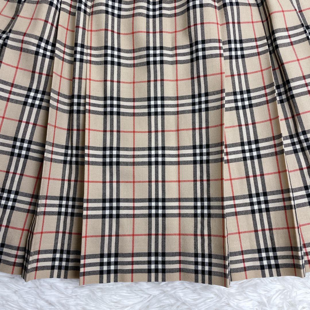 極美品✨バーバリー 巻きスカート プリーツ ノバチェック ベルト 160A M