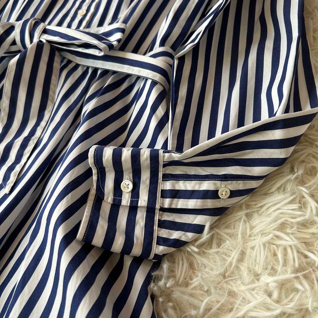 ♦︎ラルフローレン　ベルテッド ストライプド コットン シャツドレス　ワンピース