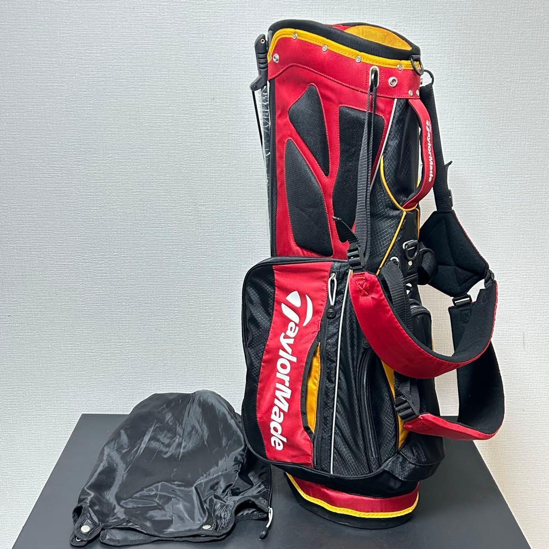 テーラーメイド 軽量スタンド キャディバッグ 7分割 綺麗め 赤/黄/黒