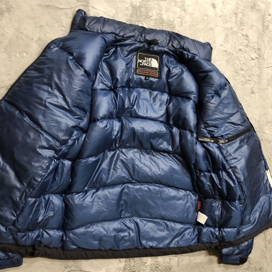 サミットシリーズ　刺繍　M ブルー　ヌプシ　ザノースフェイス　ダウンジャケット
