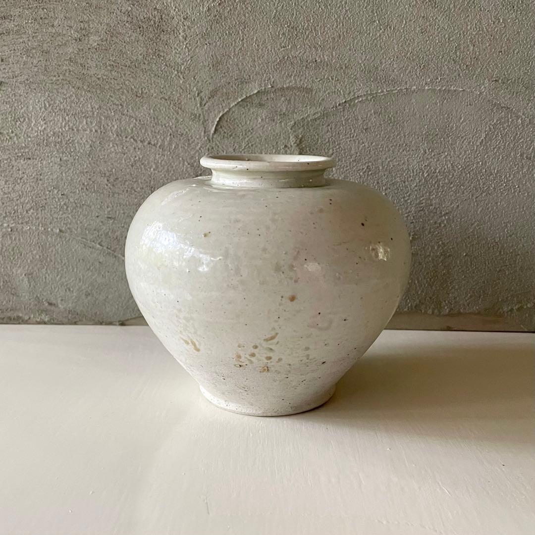 白磁 肩付壺 小壺 唐物 中国美術 中国古玩 唐代 高さ12㎝ 李朝 高麗