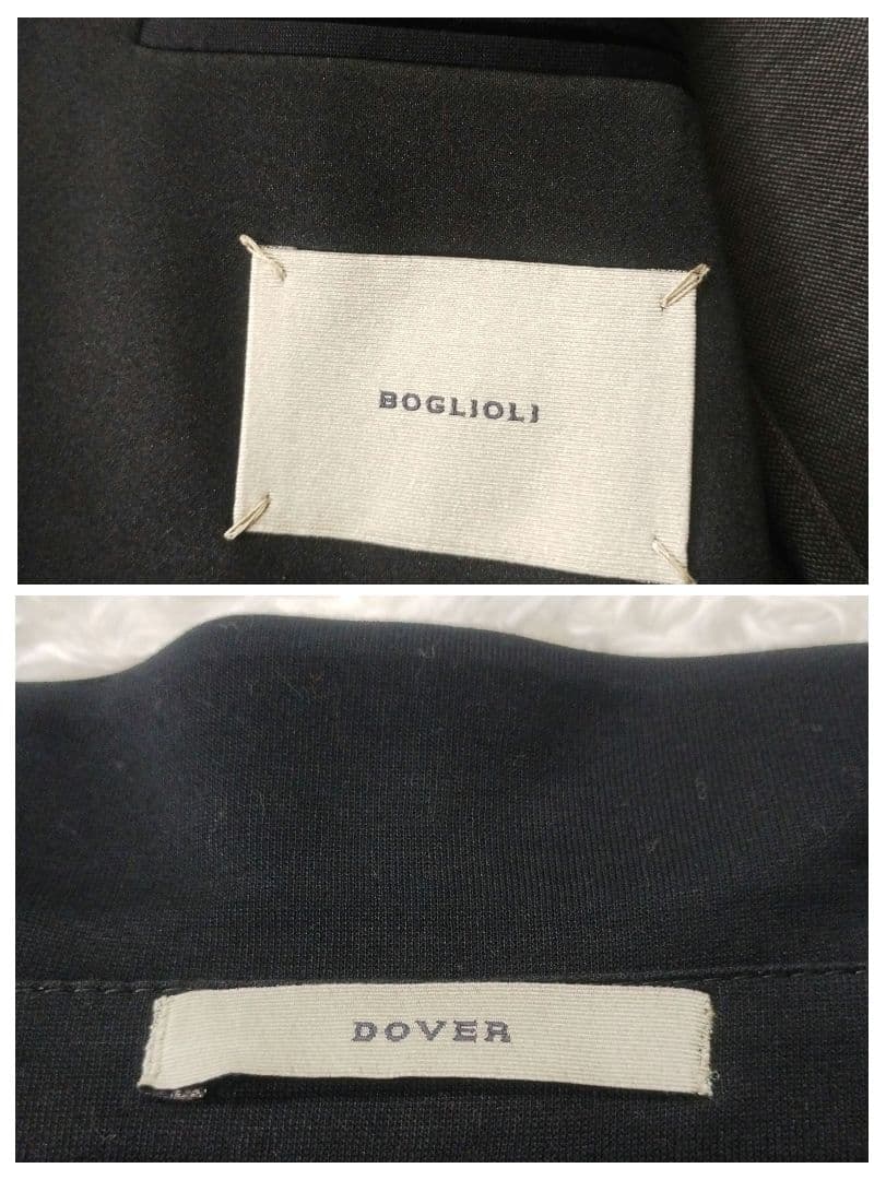 未使用級✨ボリオリ DOVER ジャージ タキシードジャケット 48 ブラック
