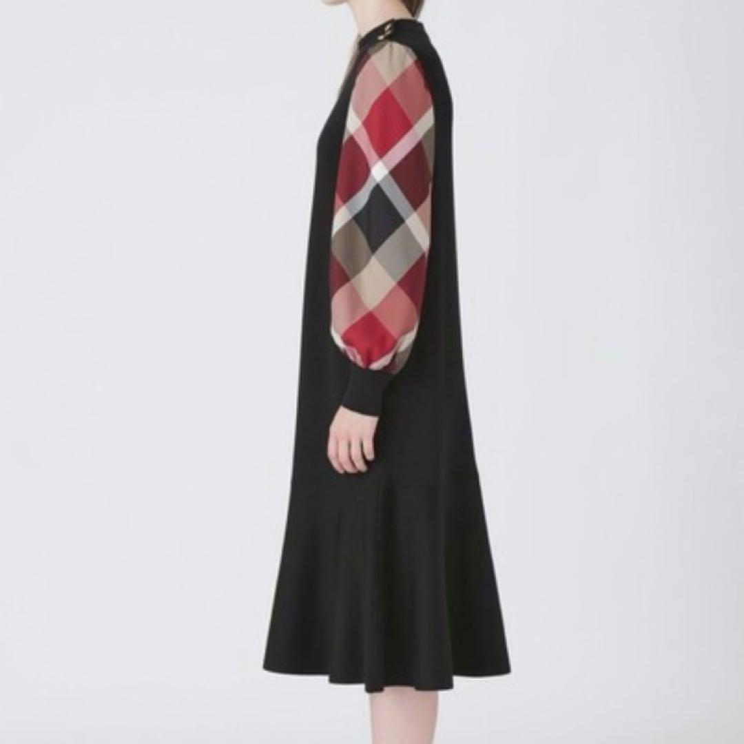 美品 ブルーレーベルクレストブリッジ ウールアクリルブレンドニットドレス 38