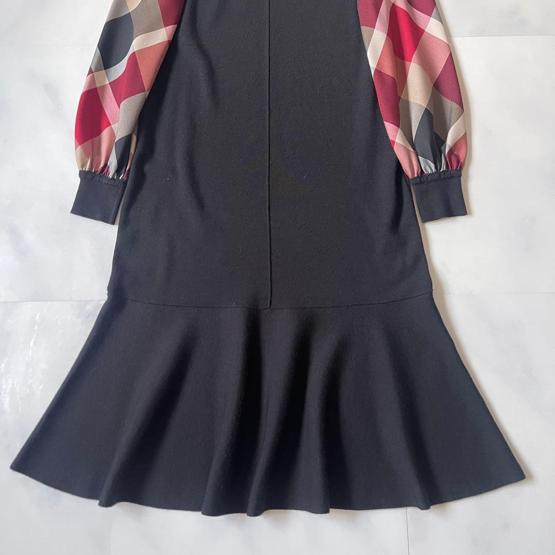 美品 ブルーレーベルクレストブリッジ ウールアクリルブレンドニットドレス 38