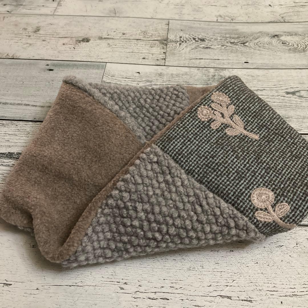 ハンドメイド　ネックウォーマー　スヌード　ミナペルホネン　ボヌール使用