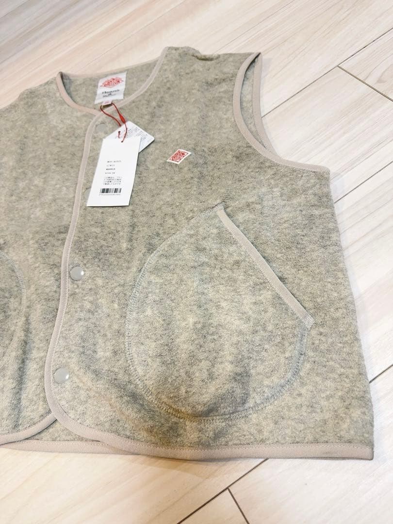 未使用品、DANTON(ダントン)フリース カラーレスベスト レディース36