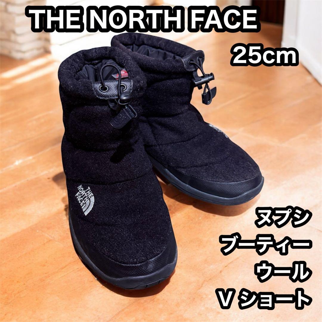 【美品】ノースフェイス ヌプシ ブーティー ウール V ショート 25cm 黒