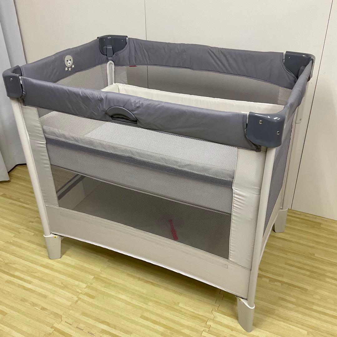 綺麗！アップリカ ベビーベッド ココネルエアー AB グレーベアー