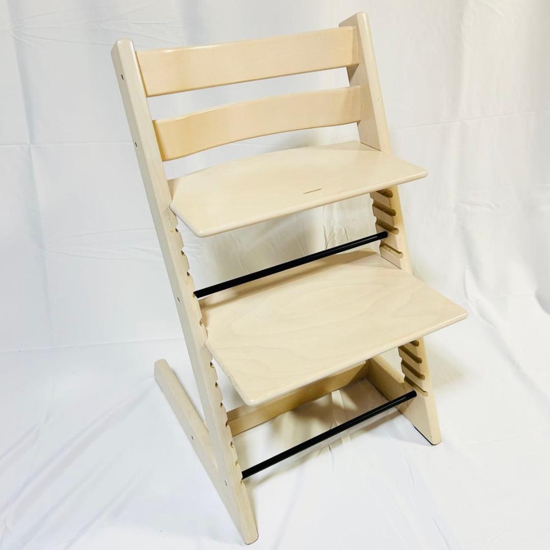 極美品 STOKKE トリップトラップ ホワイトウォッシュ 人気色
