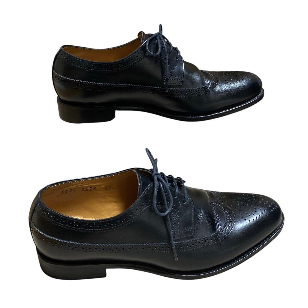 u*e様 美品 ジャランスリワヤ ウィングチップ （23.5㌢） レザー ブラッ