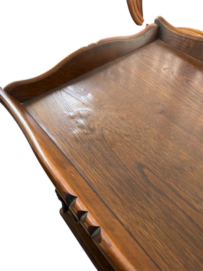 【カリモク】 キッチンワゴン キャスターつき アンティーク