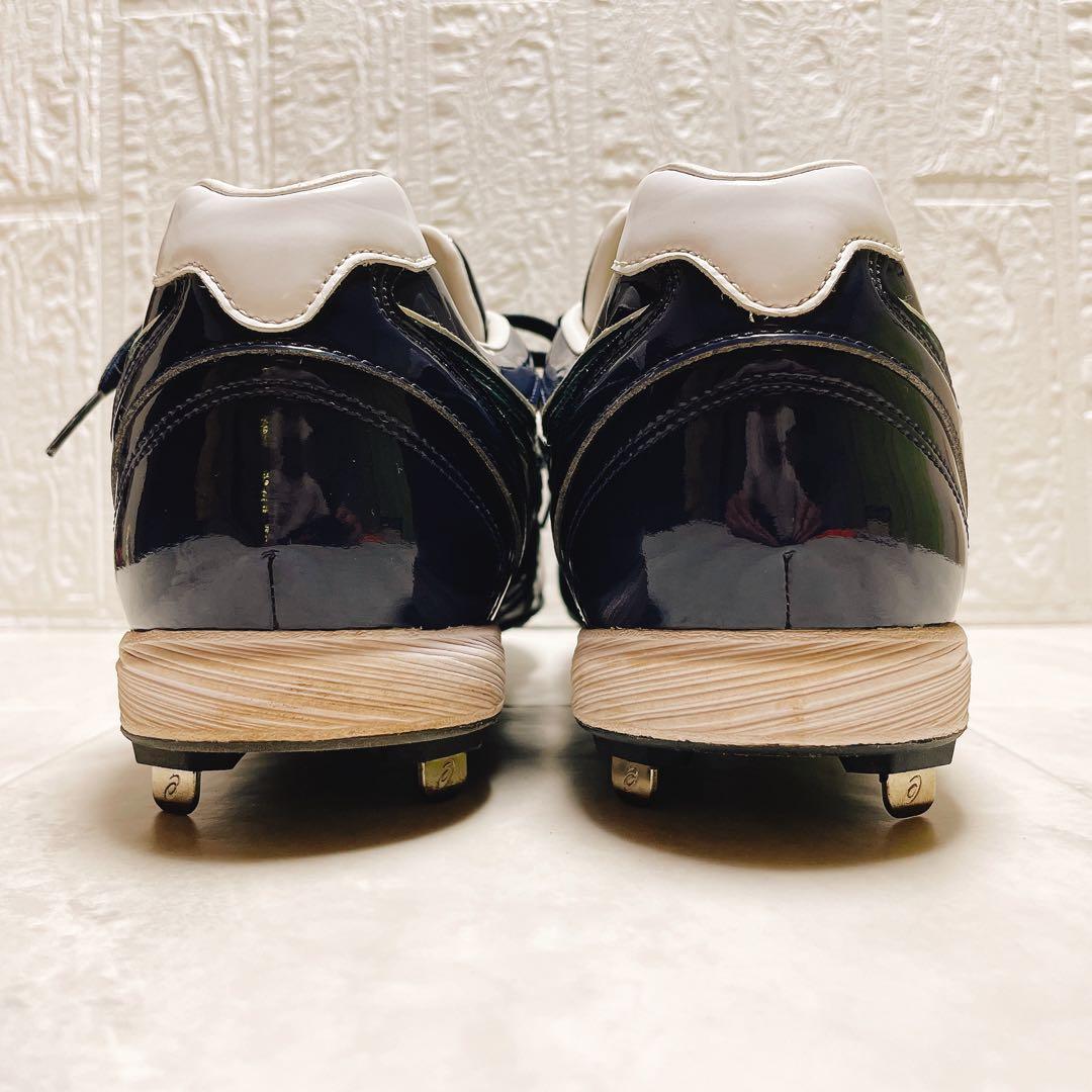 アシックス 硬式野球 右投手用スパイク ホワイト/ネイビー/グリーン 28cm