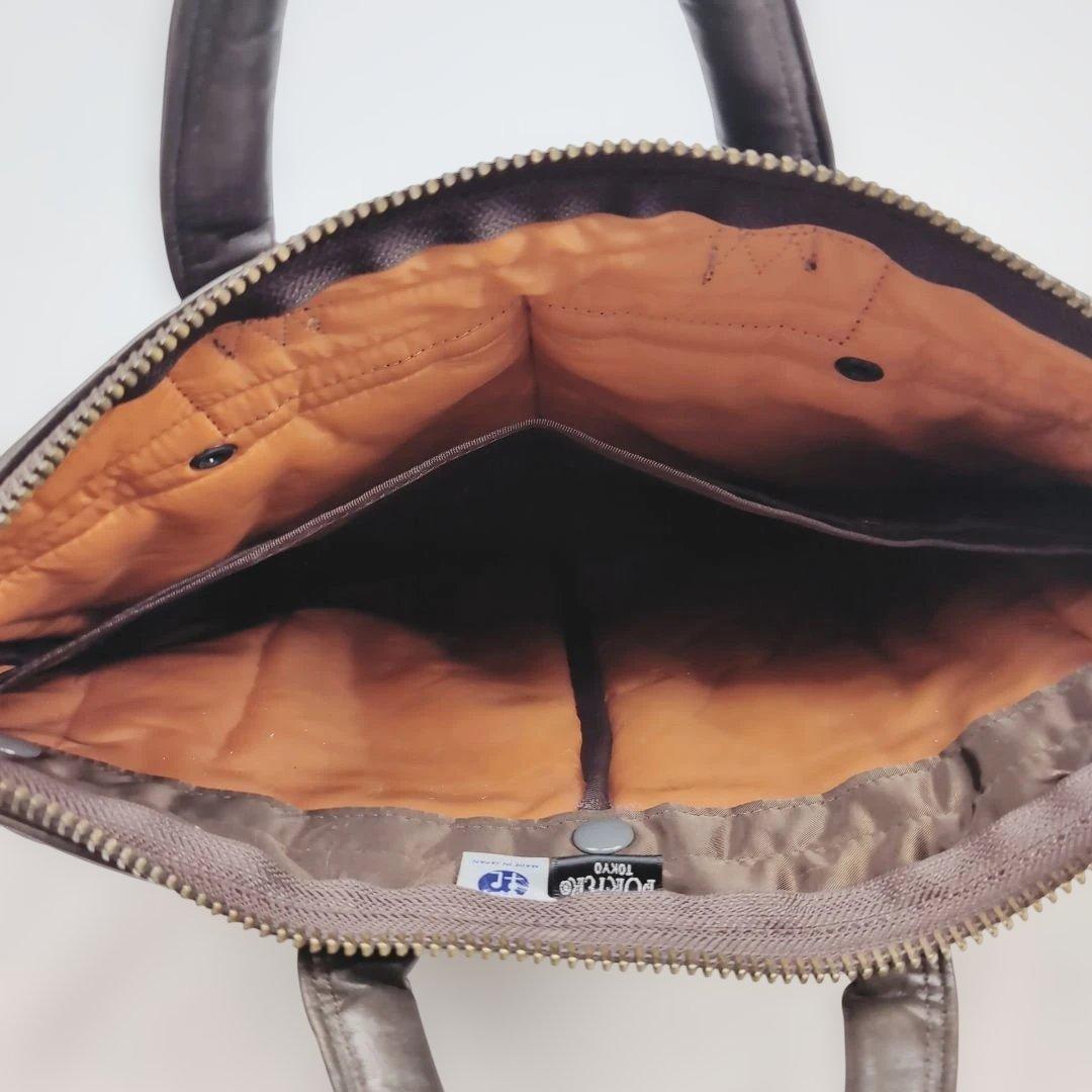 【美品】【希少】 ポーター タンカーオールレザー バッグ ダークブラウン