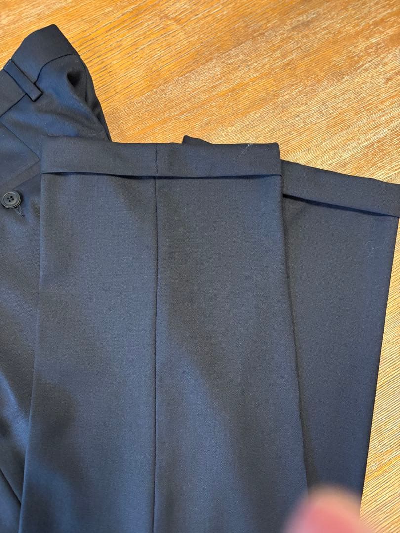 タグ付き極美品エンポリオアルマーニパンツ サイズ48ネイビー系未使用品イタリー製