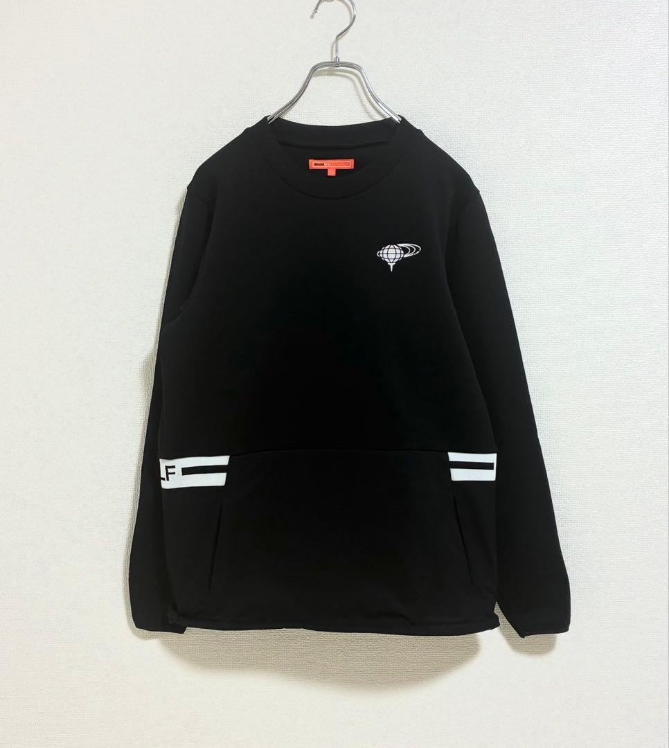 BEAMS GOLF ハイゲージフリース 切り替え プルオーバー ブラック