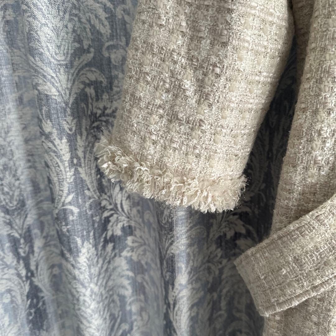 美品　大きいサイズ46 ローズティアラ　ツイードワンピース