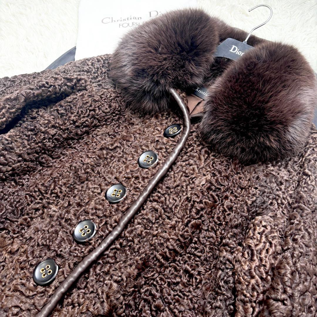 クリスチャンディオール リアルロングファーコート フォックス×スワカラ