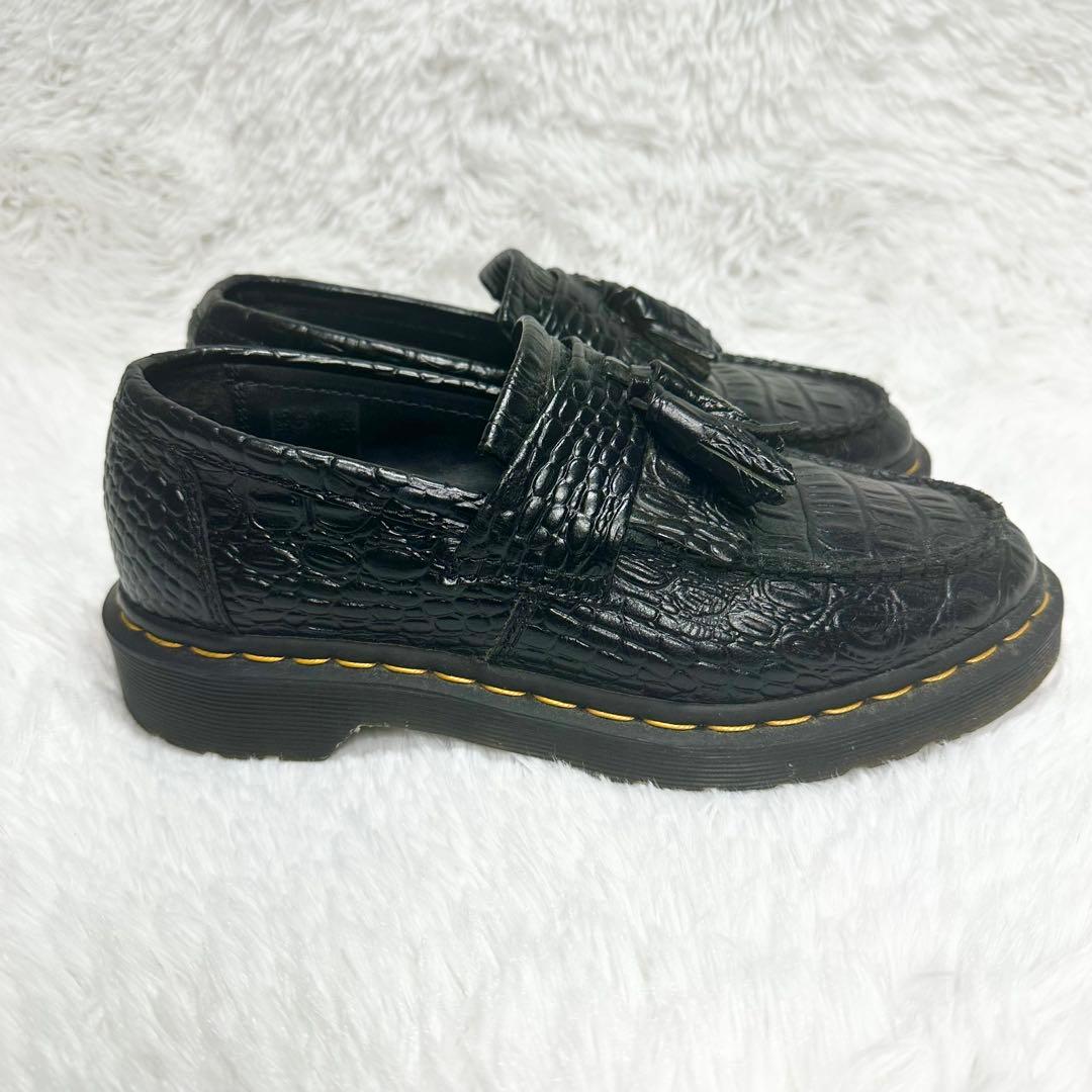 【極美品】★Dr.Martens ★クロコ★ブラック★ローファー★25cm★