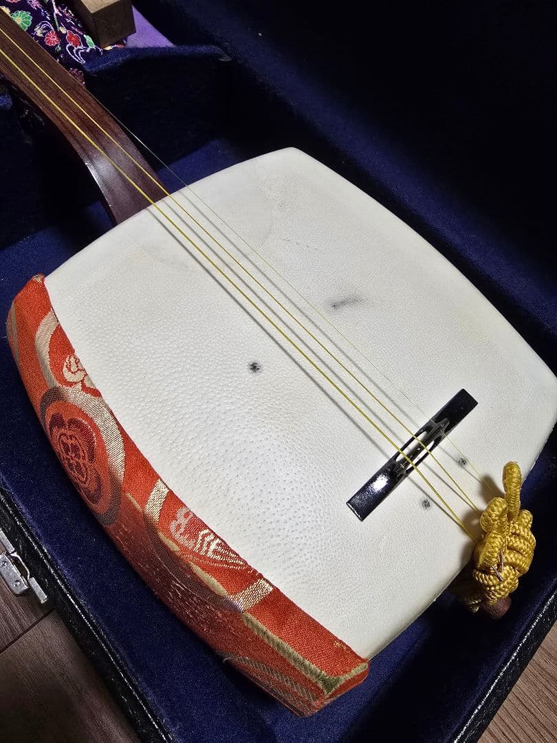 すぐ弾けます！三味線本体 　破けなし　細棹三味線　約2.4センチ