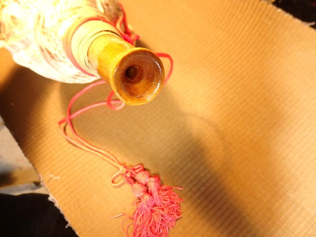 法螺貝 約39㎝ 木製歌口,赤紐付　新品　 MH-430