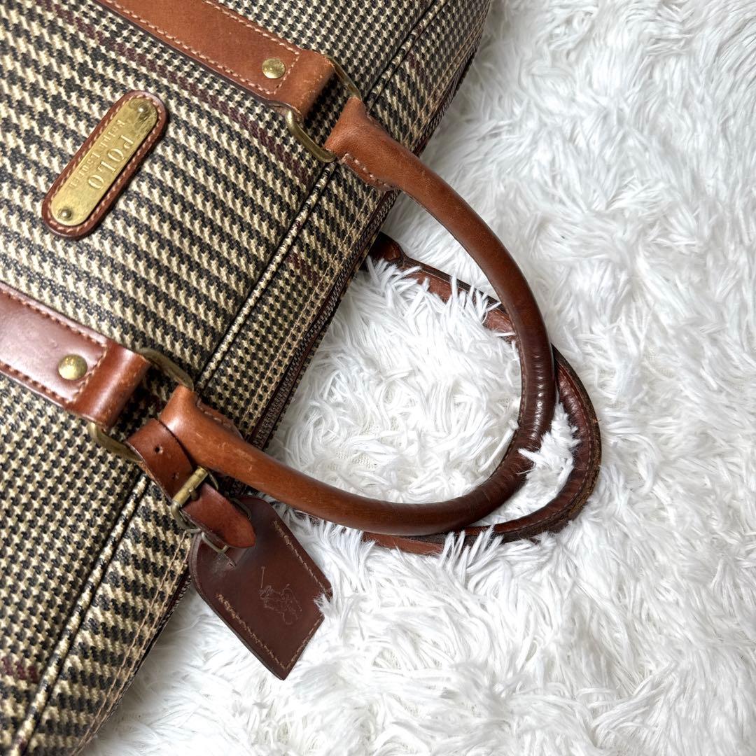 ポロラルフローレン ビジネスバッグ A4可能 千鳥格子 ブリーフケース ロゴ金具