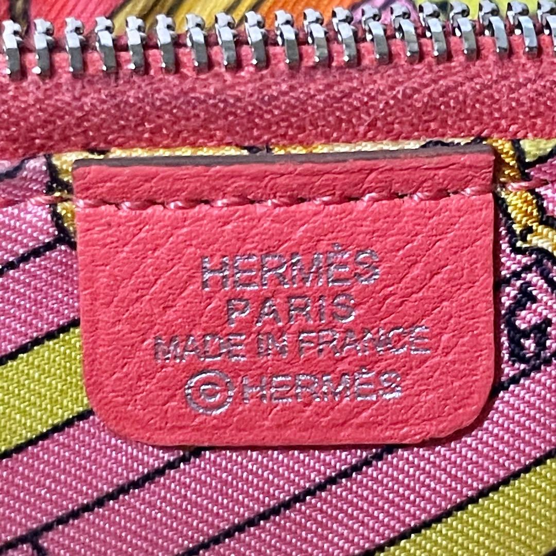HERMES アザップロングシルクイン ヴォーエプソン長財布ラウンドファスナー