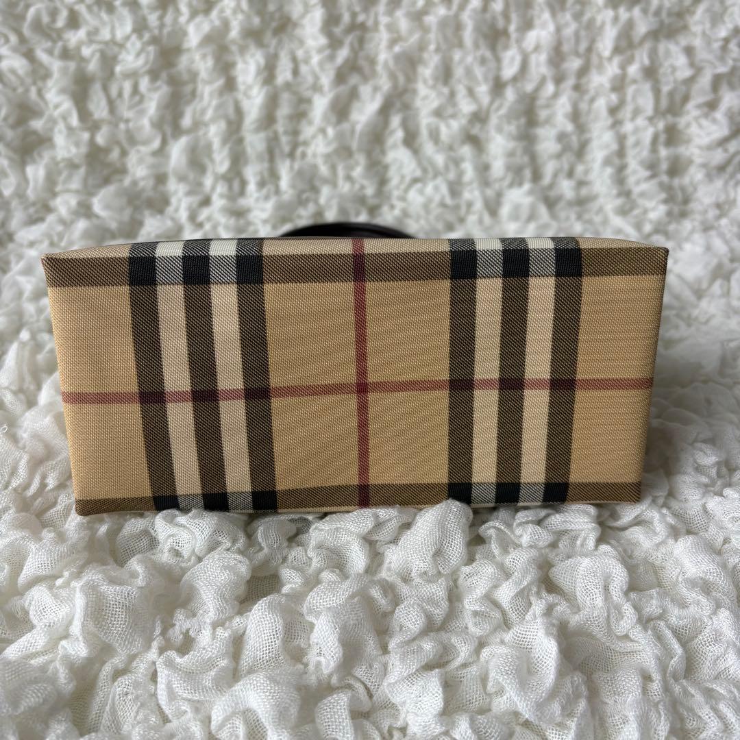 未使用級❗️ BURBERRY ハンドバッグ　ノバチェック　レザー　収納袋