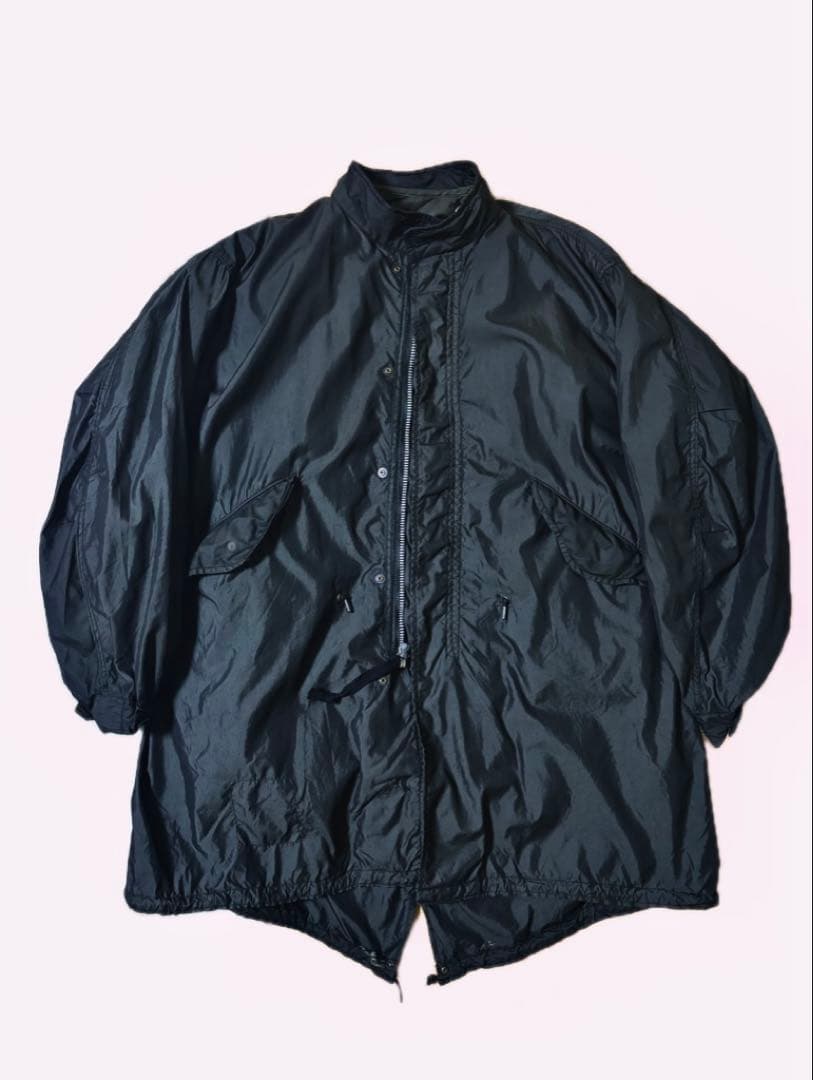 M-65 フィッシュテールパーカー 黒染め Sサイズ アルミジップ ライナー付き