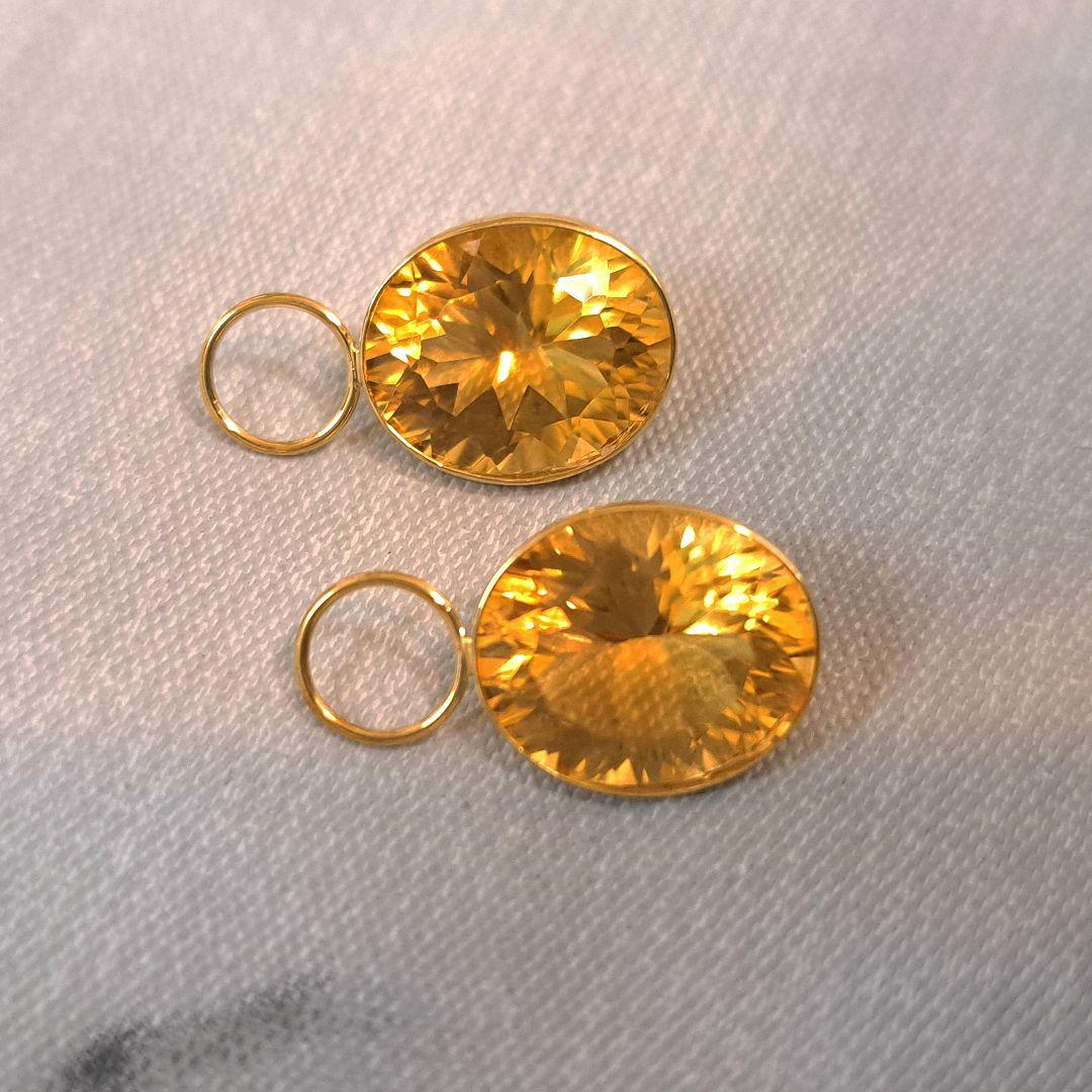 【新品未使用】K18 YG シトリン チャーム GSTV