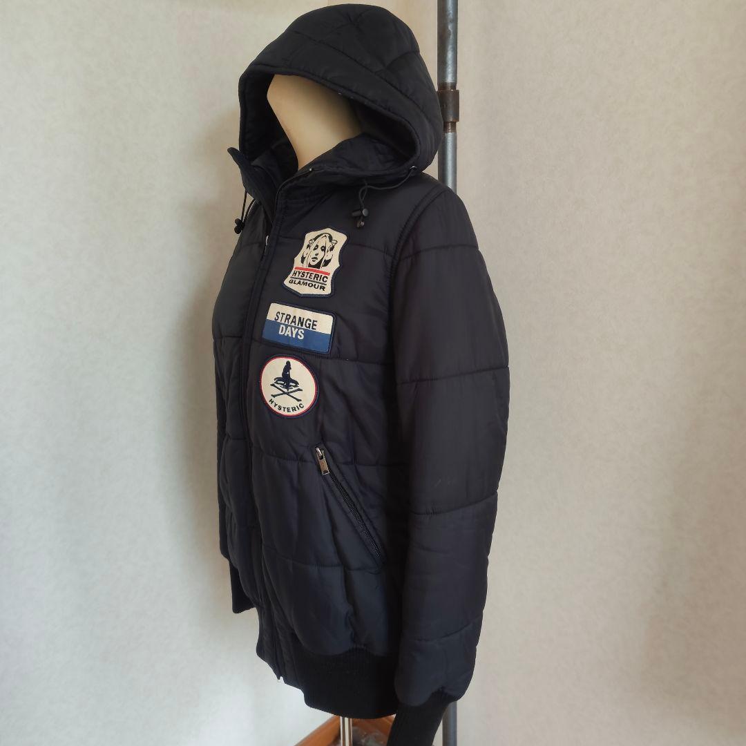 ヒステリックグラマー　中綿ジャケット プリマロフト ヒスガール ブラック