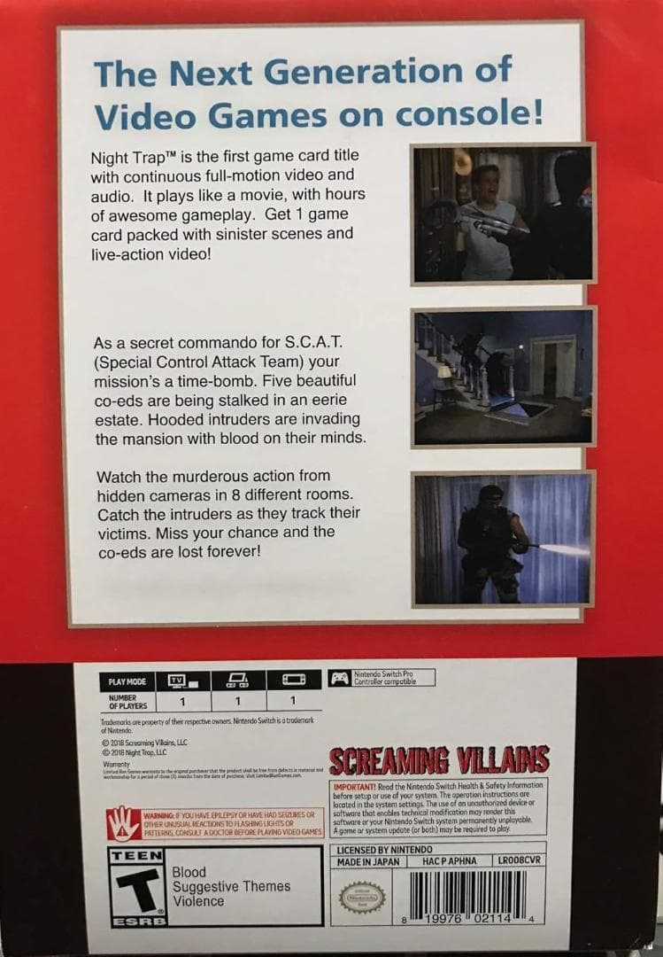 スイッチ Switch Night Trap 25th Anniversary