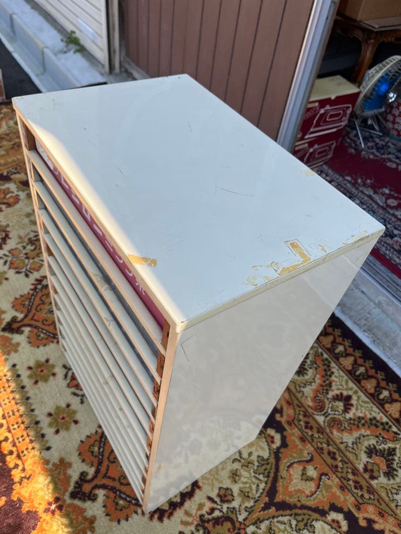 ⑥ ミシン糸ケース ミシン糸収納棚 昭和レトロ 当時物 インテリア アンティーク