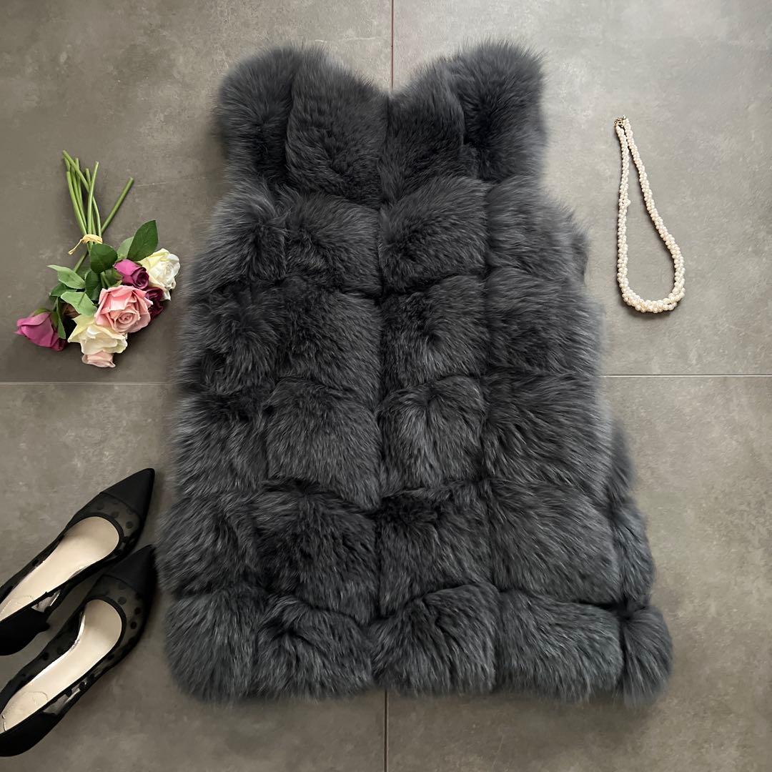 最高級✨美品✨SAGA FURS ファーベスト　グレー系　ブルーフォックス