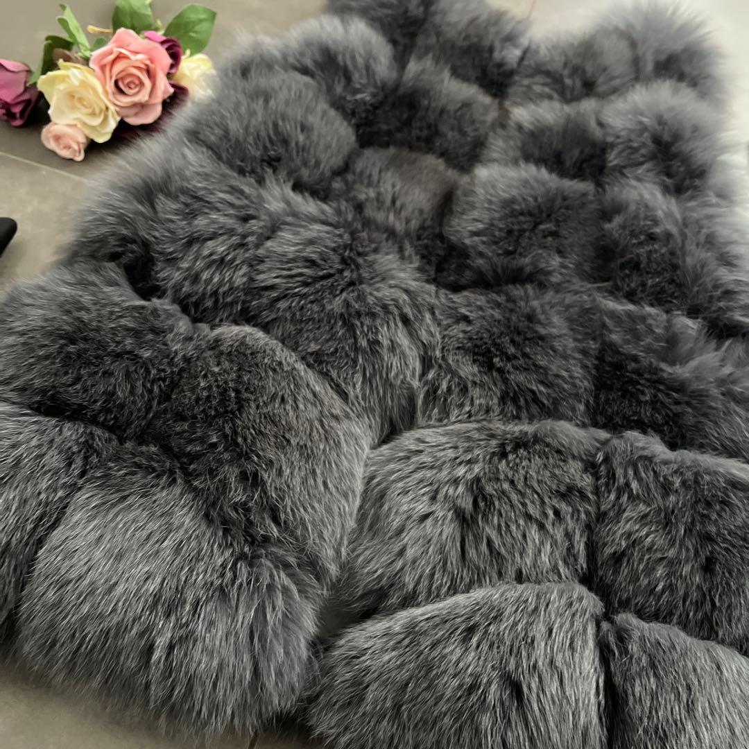 最高級✨美品✨SAGA FURS ファーベスト　グレー系　ブルーフォックス