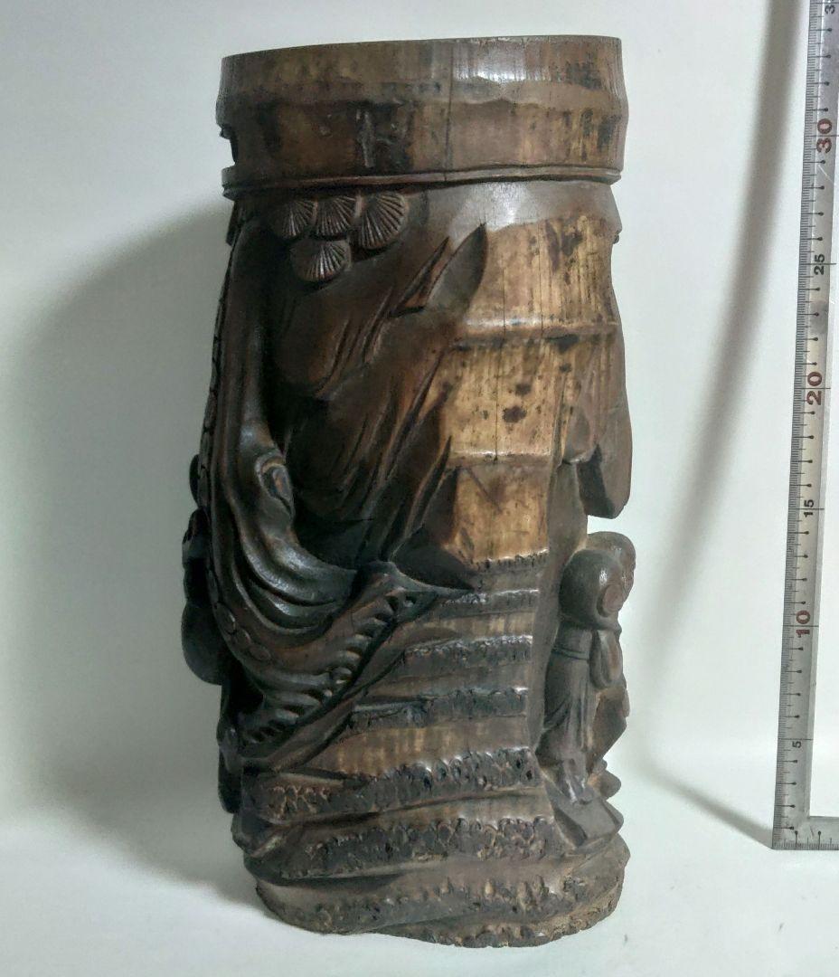 Myday公式アカウント01　筆筒　竹製　竹根　仙人　文人　中国