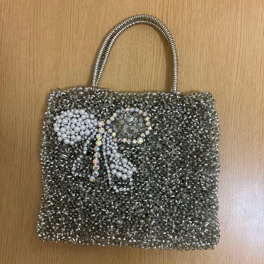 アンテプリマ　ワイヤーバック　シルバー　リボン