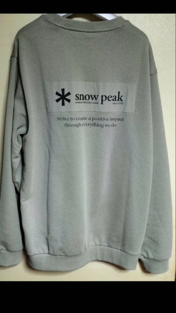 スノーピーク スウェット 海外限定 グレー