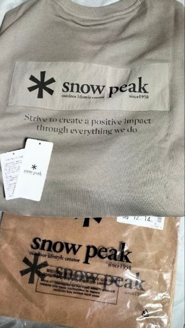 スノーピーク スウェット 海外限定 グレー