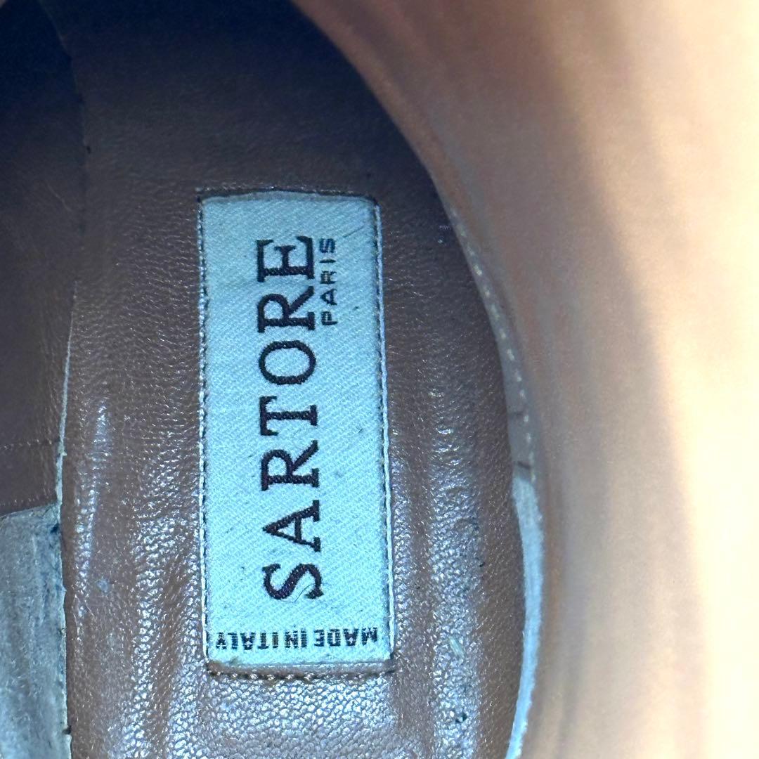 SARTORE サルトル【23cm】バックジップ ジョッキーブーツ 黒 ブラック