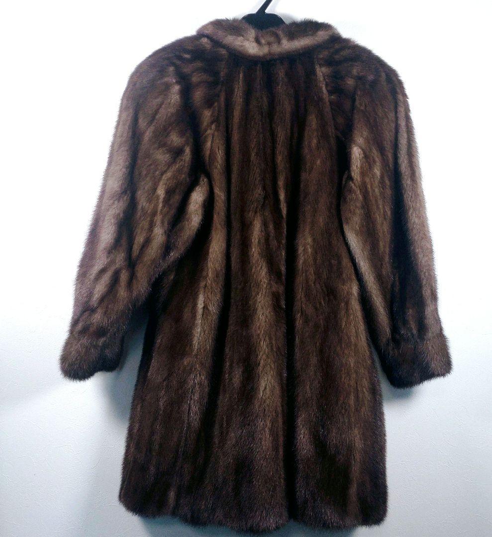 ★★★★ アメリカンミンク 毛皮ロングコート
