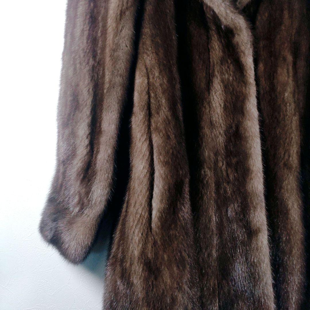 ★★★★ アメリカンミンク 毛皮ロングコート