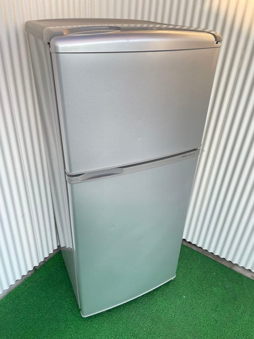 847 アクア シルバー2ドア冷蔵庫 右開き トップフリーザー 一人暮らし 単身