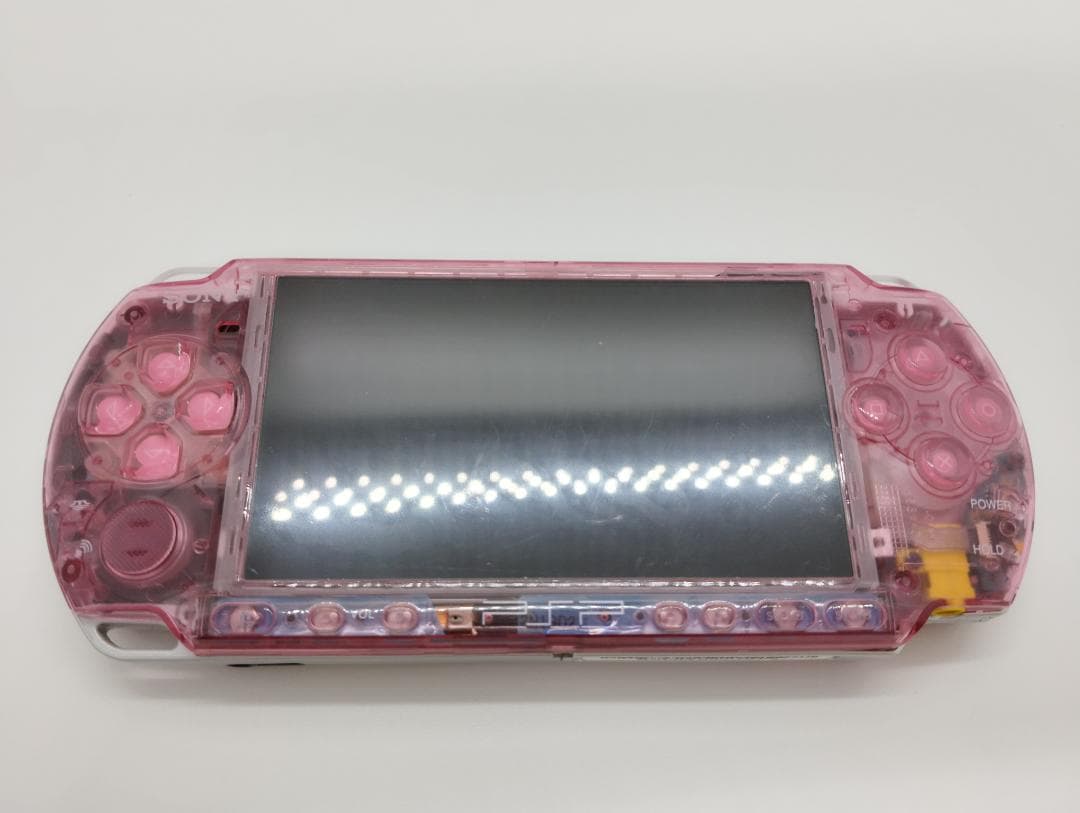 PSP 3000 すぐ遊べるセット【美品・カスタム】スケルトン　ピンク
