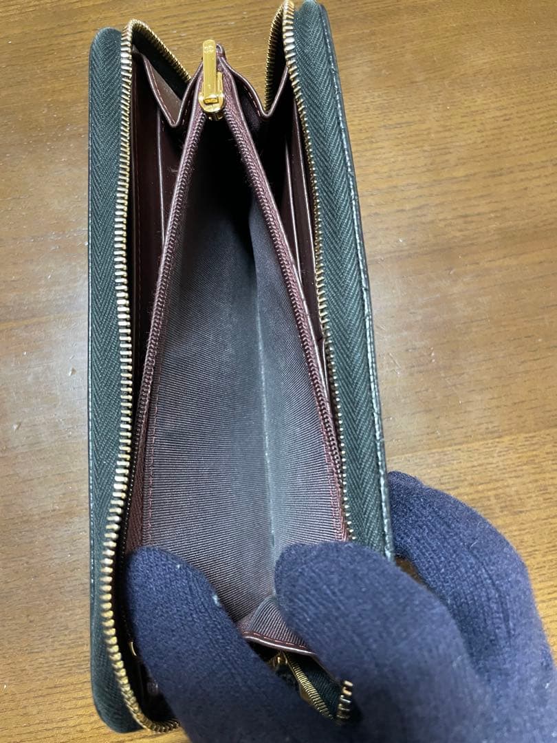 【ジャンク・付属品完備】シャネル 長財布 マトラッセ キャビアスキン 黒